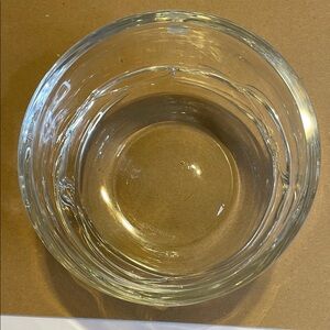 Elegant KROSNO-2 Poland Heavy Clear glass Bowl Milled top Rim